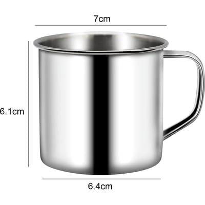 10-1PC 304 Roestvrijstalen Mok Kinderen Waterbeker met Handvat 200ml Camping Mok Melk Thee Koffiekopjes voor Outdoor Reisgerei 200ml gray