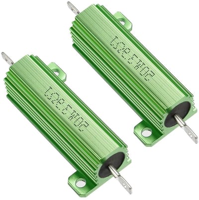 Weerstand Spoel - Lading Weerstand - Elektronica Reparatie - Aluminium Behuizing - 50W 2.5 Ohm - Zilver