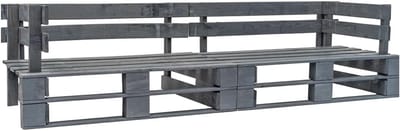 Tuinpalletbank 2-zits - Buitenbank Hout - Ontspannen Buiten - Geïmpregneerd Grenenhout - Grijs