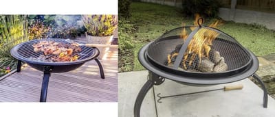 Draagbare Vuurplaats - BBQ Barbecue - Buiten Koken - Dubbele Functie - 545 x 165 x 545 cm - Zwart