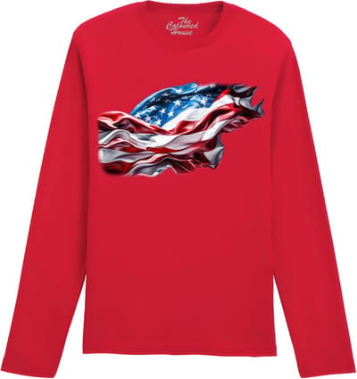 American Flag The Coloured House Longsleeve T-shirt S