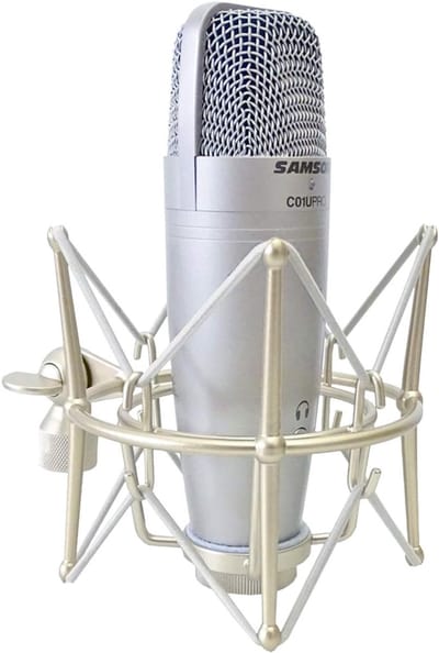 USB Studio Microfoon - Condensator Microfoon - Opnames Maken - Latentievrije Monitoring - 16-bit 48kHz - Zwart
