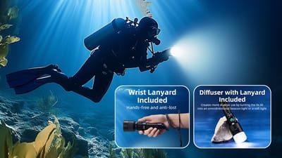 NiteCore duiklamp DL30 - 1100 lumen - Zwart