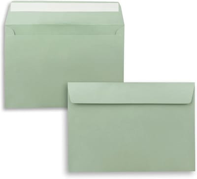 Enveloppen C5 Eucalyptus - Papieren enveloppen - Uitnodigingen versturen - Rechthoekige klep - 16.2 x 22.9 cm - Groen