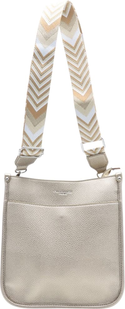 Flora & Co - crossbodytas - fashion riem - Taupe metallic