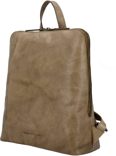 Hide & Stitches Westland Rugzak - Medium - Prachtige kwaliteit Rugtas - Leren Dames Tas - Taupe