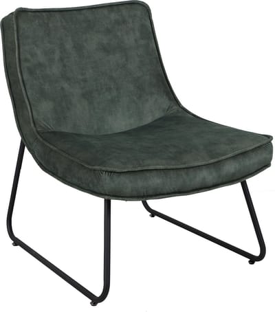 Happyment Relaxstoel Velvet - Fauteuil groen - Woonkamer - Met armleuning