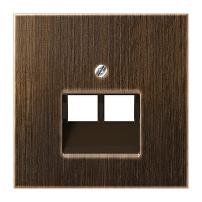 Antieke Messing Dubbele UAE Netwerk Socket Afdekking Plaat - ME2969-2UAAT
