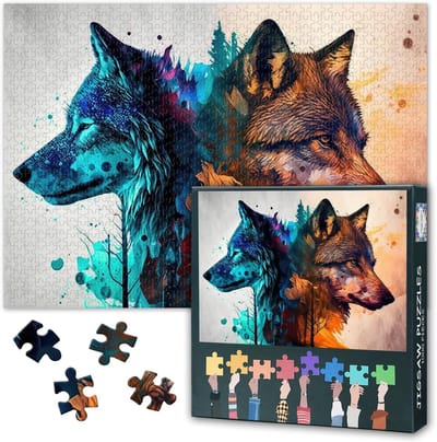 Dailygoods- Puzzel 1000 stukjes volwassenen - Wilde Dieren - Vaardigheidsspel - Educatieve Speluitdaging - 70 x 50 cm - Perfect voor Gezinnen - Legpuzzel