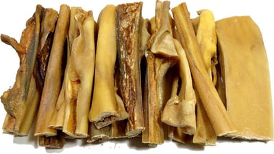 Topmast Runderkophuid - Natuurlijke Kauwsnack - Voordeelzak 2 x 1 Kilo - Lengte 5-12 CM - gezonde Hondensnack