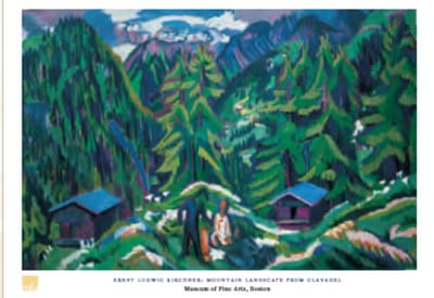 Ernst Ludwig Kirchner - Berglandschap van Clavadel - Kunstposter - Boston Museum of Fine Arts - 50x70 cm