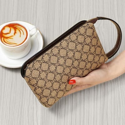 Niche Tas Dames Draagbaar Nieuwe Dames Tas Mobiele Telefoontas Mini Tas Herfst en Winter Muntportemonnee Clutch beige