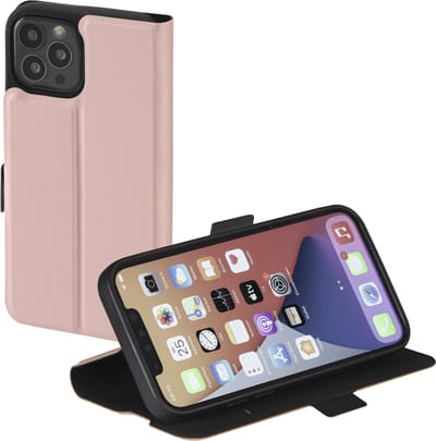 Hama Booklet Single 2.0 Cover Hoesje geschikt voor iPhone 13 Pro Max - Pasvakjes - Magnetische sluiting - Standfunctie - Roze