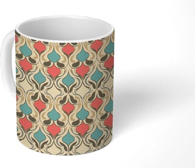 Mok - Koffiemok - Barok - Retro - Kleurrijk - Mokken - 350 ML - Beker - Koffiemokken - Theemok