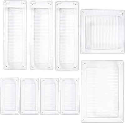 Dailygoody - 9-delige Doorzichtige Lade Organizer - Makeup, Keuken en Bureau Opslagbox