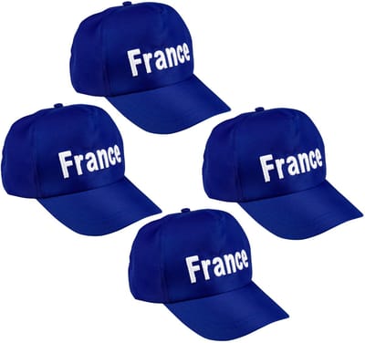 Boland Supporter pet Frankrijk - 4x - blauw - volwassenen - France - landen thema