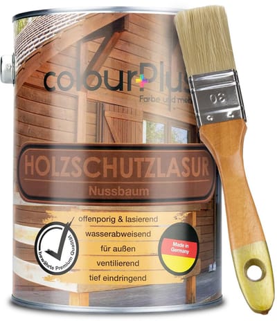 ColourPlus Houtbeits - Weerbestendige Houtolie - Met UV bescherming - Walnoot - 2,5 Liter