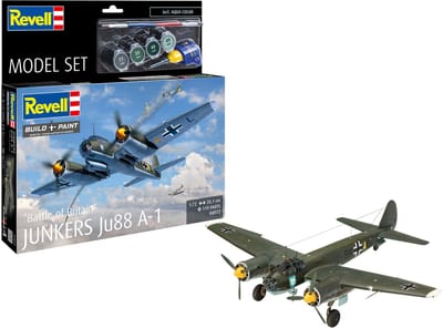 Revell Modelbouwpakket Vliegtuigen - 64972 Junkers Ju88 A-1 - Battle of Britain - Propeller Vliegtuig - Model Set Plastic - 1:72 - Modelbouw