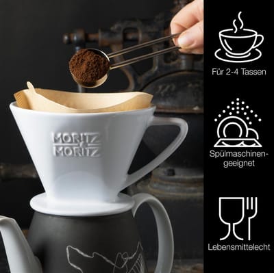Moritz & Moritz koffiefilter maat 4 wit