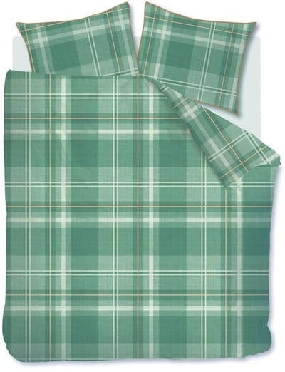 Rivièra Maison Tartan Check dekbedovertrek - Eenpersoons - 140 x 200/220 cm - Groen