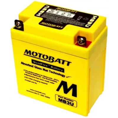 2-polige motorfietsaccu Motobatt MB3U