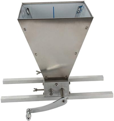 Graanmolen - Moutmolen Schrootmolen - Bier Brouwen - Verstelbare Dubbele Wals - 8 kg Capaciteit - Zilver