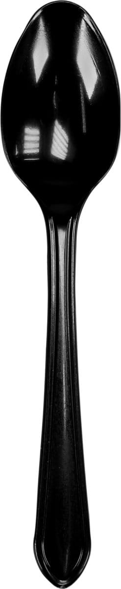 Reusable Lepel - ZWART - stevig luxe lepel - 18 cm - 100st. - bestek - lepel