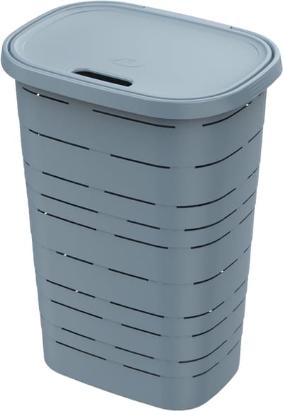 M - Home - Wasmand met deksel - Signature - 55 L - 60 x 45 x 33 cm - Blauw - Kunststof