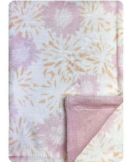 Zomer Deken Pluche Flowers – Bloemen/Roze – 75 x 100 cm – Wiegje – Modern Baby