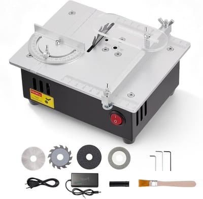 Krachtige Mini Tafelzaag voor Houtbewerking - Precisie Snijden van 0.1 mm tot 15 mm - Multifunctionele Compacte Zaagmachine voor Hobby en Professioneel Gebruik