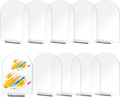 10x Doorzichtige Acryl Kaarthouders voor Tafelnummers en Naamkaartjes - Rechthoekig