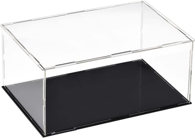 Dailygoods- Vitrinekast Transparant 4-zijdig - Organiser - Showcase - Standaard - Bescherming tegen stof - Afmetingen 30 x 20 x 15 cm - Displaycase
