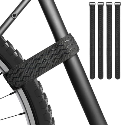 Spanbanden Fietsendrager - Bevestigingsriemen - Fiets Vervoeren - Antislip Nylon - 4 x 70 cm - Zwart