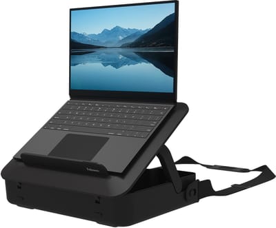 Fellowes Breyta™ - laptop standaard en laptoptas 2-in-1 - draagbaar - 100% recyclebaar - zwart
