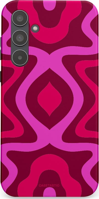 Casetastic Hoesje Geschikt voor Samsung A55 - Stijlvolle Beschermende Duo-layer Case - Retro golf