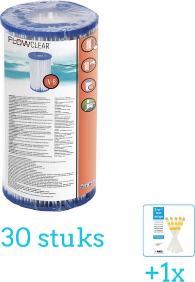 Bestway - Flowclear - Filtercartridge Type IV - Volumebundel - Filter - 30-delig