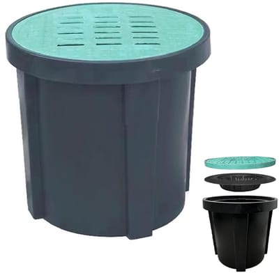 Regenwaterafvoer Set - Opvangbak Rooster - Efficiënt Waterbeheer - Aanpasbare Installatie - Diverse Maten - Zwart