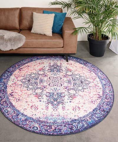 Rond vintage vloerkleed - Fade No.2 multi 76