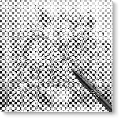 Bos Bloemen | Dot painting | 40x40cm | Dot painting | Oh My Dotz | Dots stippen | Diamond painting & Schilderen op nummer alternatief | Happy hobby
