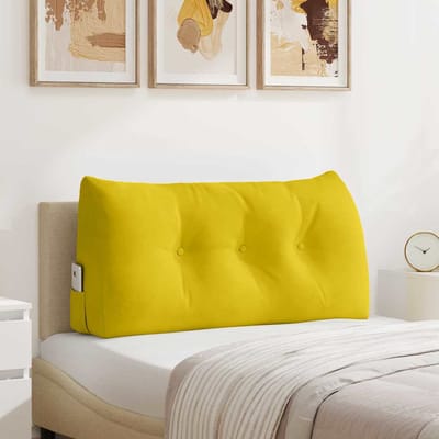 vidaXL - Rugkussen - Geel - 100 - x - 24 - x - 50 - cm - Fluweel