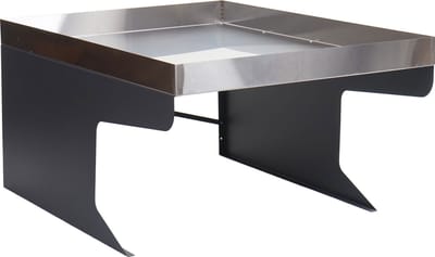 XL robotmaaier garage met plantenbak MCW-G60, overkapping voor grasmaaiers, metaal 47x70x100cm ~ roestvrij staal, antraciet