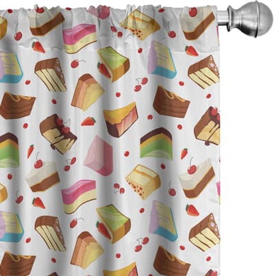 ABAKUHAUS dessert voorhangen – 2x75x245 cm – microvezel, multicolor