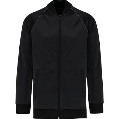 PROACT® Unisex trainingsjas met rits en biesje PA384 - Black - XL