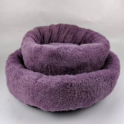 Kleine Ronde Kattenmand Arctic Fluweel Verdikt en Warm Kleine Huisdierenmand Auto Kattenmand M