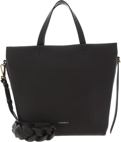 COCCINELLE Leren Handtas Schoudertas Boheme Grana Double Handbag Double Grainy Leather Bark / Dahlia Donkerbruin