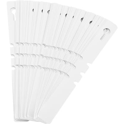 100 stuks Plastic Kwekerij Tuin Decoratie Stokjes Labels Plantenetiketten Gazon Ornament Wit wit