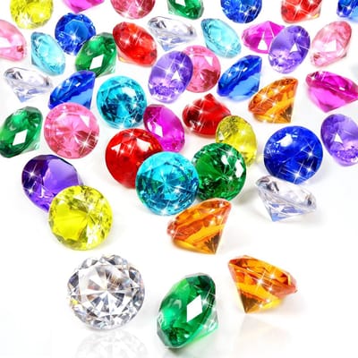 Dailygoods- Diamanten Decoratie 20 mm - Kleurrijke Acryldiamanten