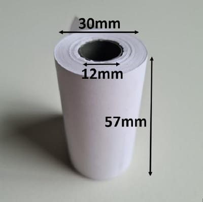 Thermorol 57x30x10 mm wit BPA-vrij - per 50 rollen