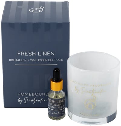 Geur kristallen met 15ml essentiële olie 'Fresh linen'