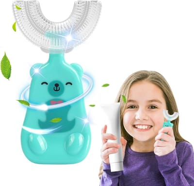 u-vormige tandenborstel - 360 tandenborstel - Tanden reiniger - Tandenborstel - Smartbrush Tanden - Smartbrush - Tandenborstel kind - Baby tandenborstel - Tandenborstel u vorm - Peuter tandenborstel - 1 stuk blauw